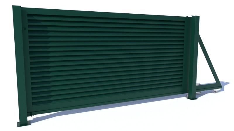 ALUX hliníkové ploty - samonosná vjezdová brána barva II